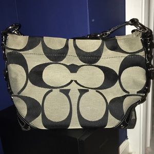 Coach Gray and black shoulder bag
